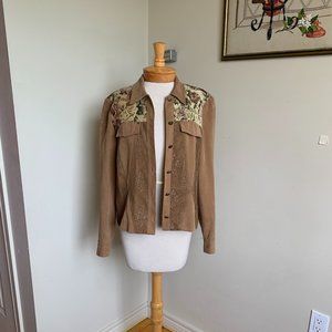 Western Tapestry, Corduroy and Lace Jacket